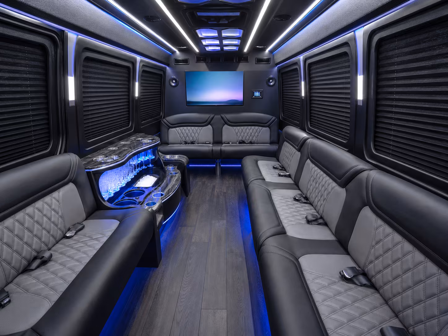 largo 30 passenger party bus interior