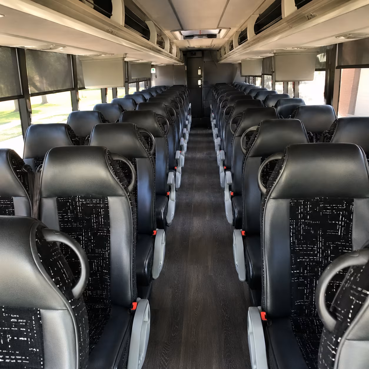 largo charter bus rental interior